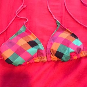 Plaid Bikini Top